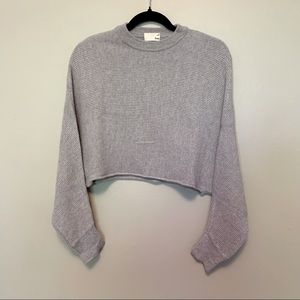 ARITZIA WILFRED FREE Grey Lolan Crop Sweater